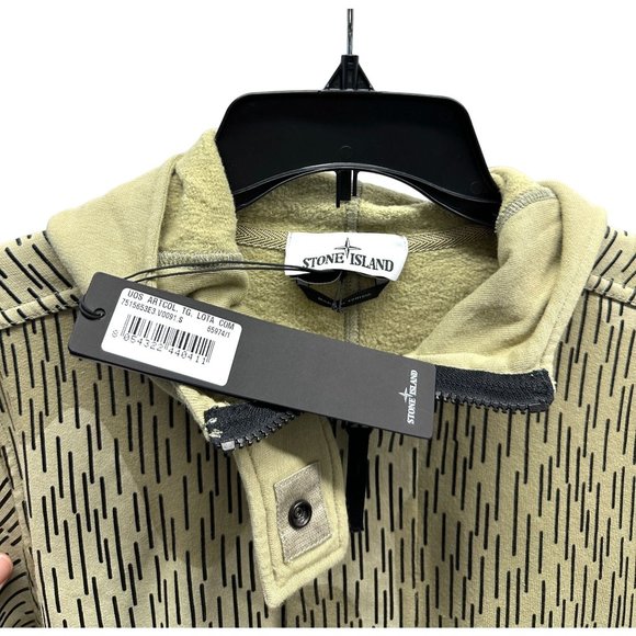 NEW Stone Island Light Tan Camouflage Print Cotton Hoodie Small - Picture 7 of 9